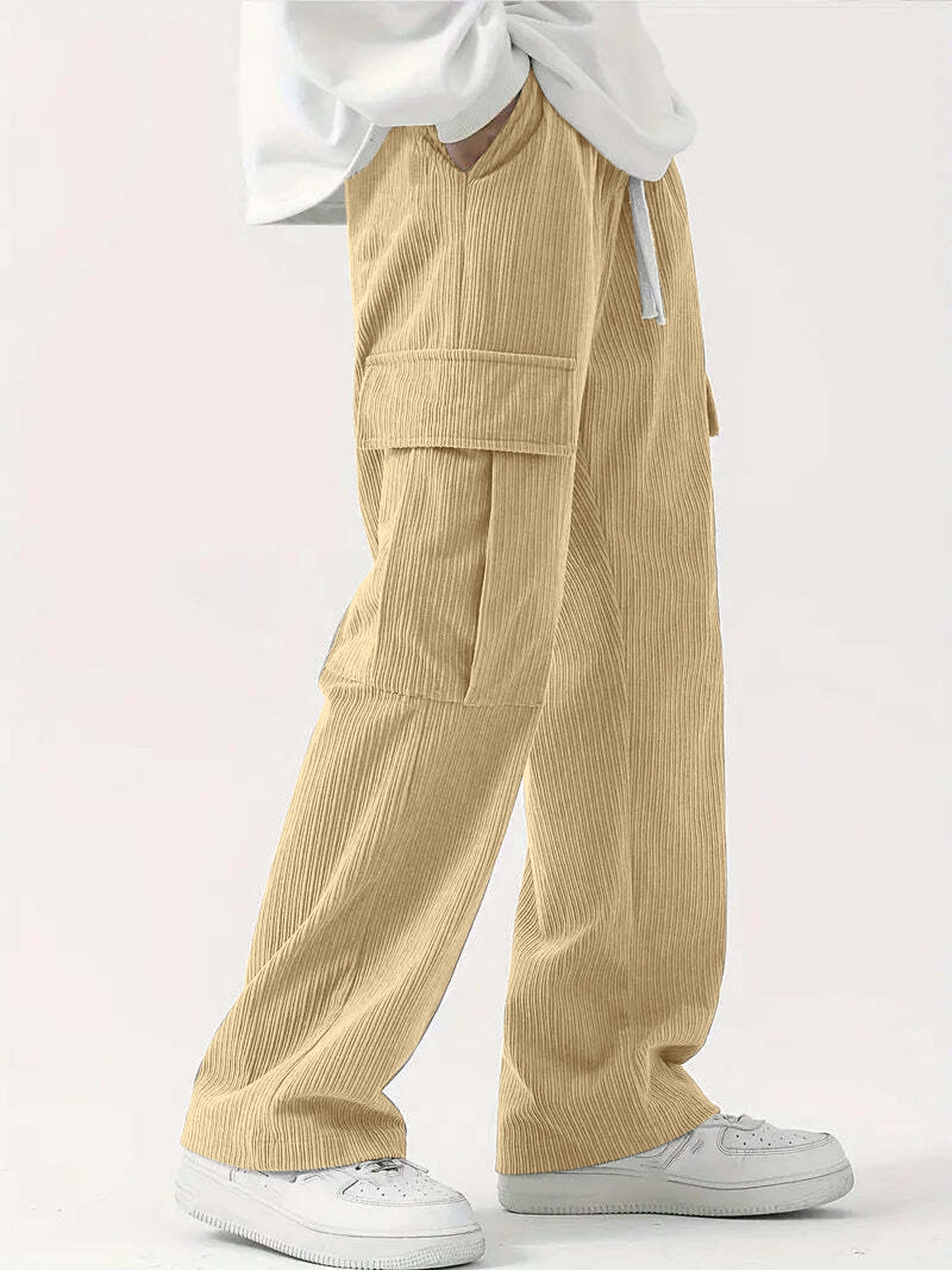 Men's Regular Fit Cotton Cargo Pants with Multiple Pockets