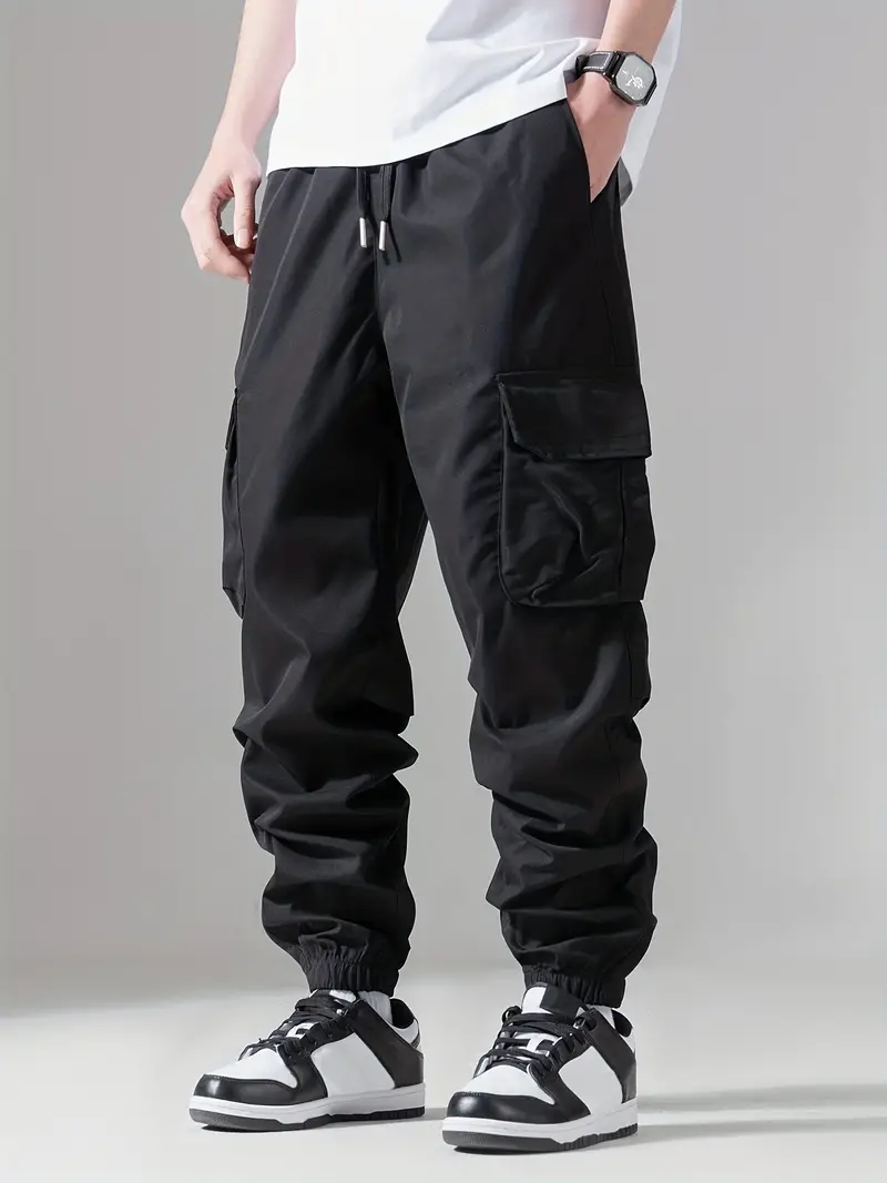 Men's Regular Fit Cotton Cargo Pants with Multiple Pockets