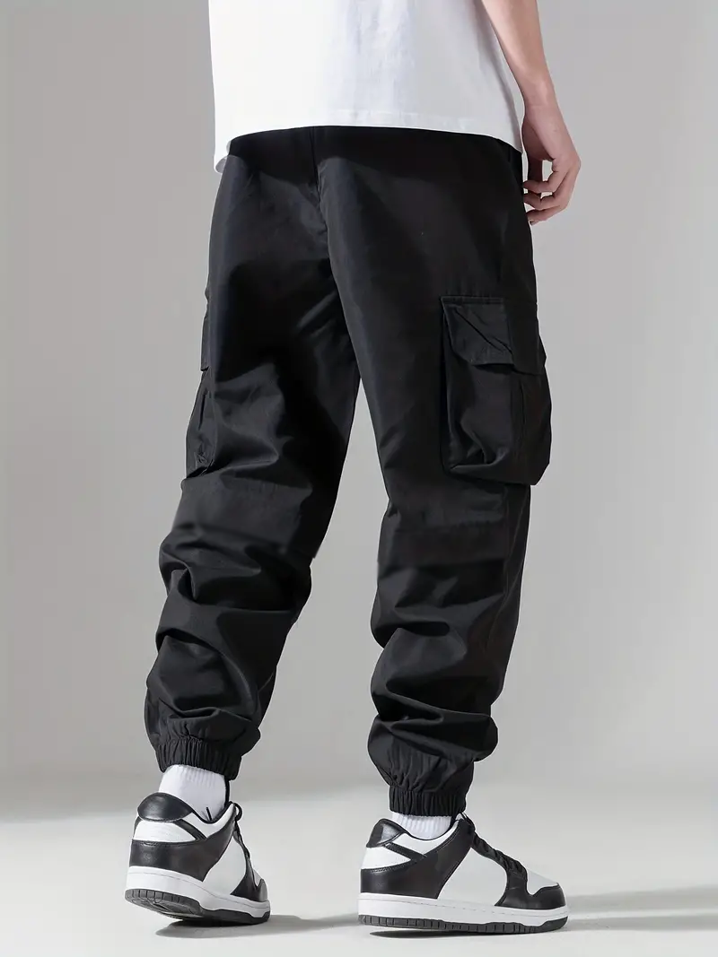 Men's Regular Fit Cotton Cargo Pants with Multiple Pockets