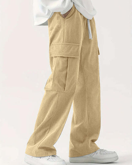 Men's Regular Fit Cotton Cargo Pants with Multiple Pockets