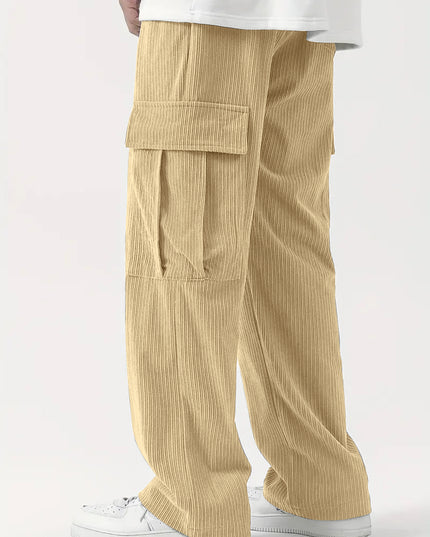Men's Regular Fit Cotton Cargo Pants with Multiple Pockets