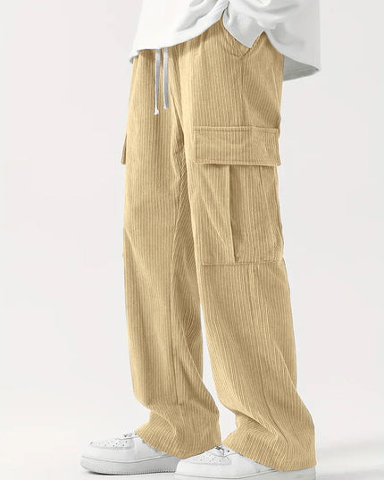 Men's Regular Fit Cotton Cargo Pants with Multiple Pockets