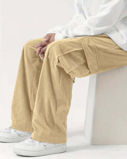 Men's Regular Fit Cotton Cargo Pants with Multiple Pockets