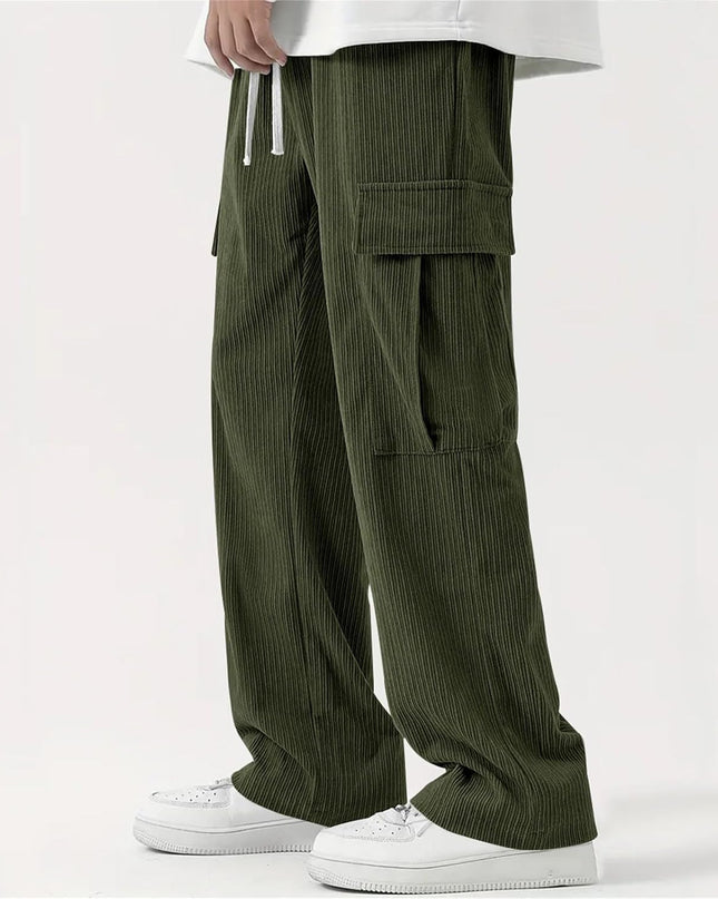 Men's Regular Fit Cotton Cargo Pants with Multiple Pockets