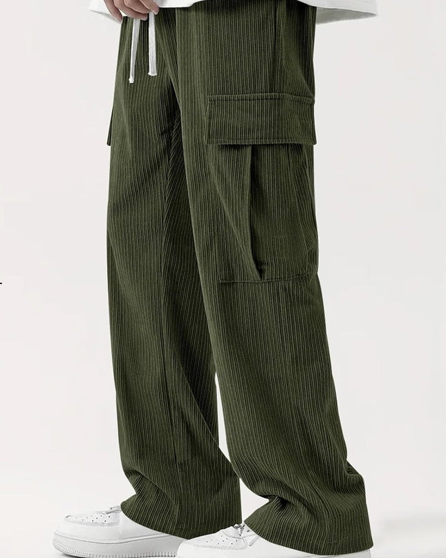 Men's Regular Fit Cotton Cargo Pants with Multiple Pockets
