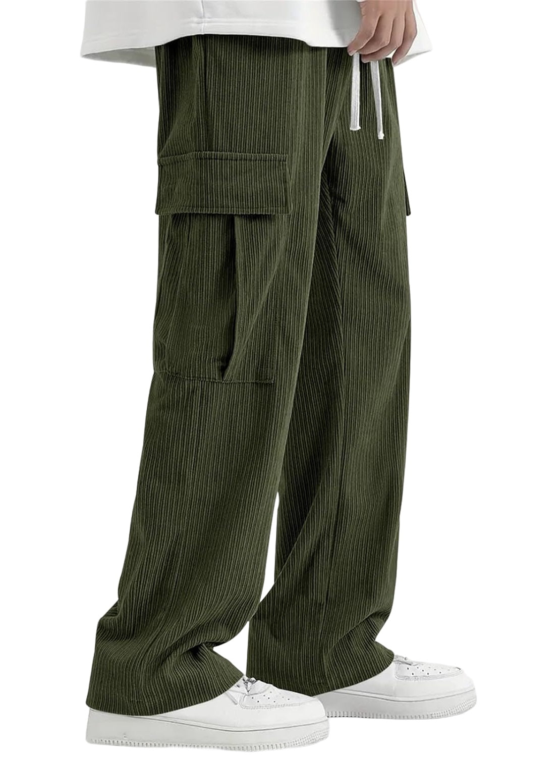 Men's Regular Fit Cotton Cargo Pants with Multiple Pockets