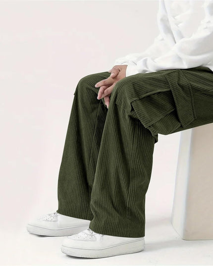 Men's Regular Fit Cotton Cargo Pants with Multiple Pockets