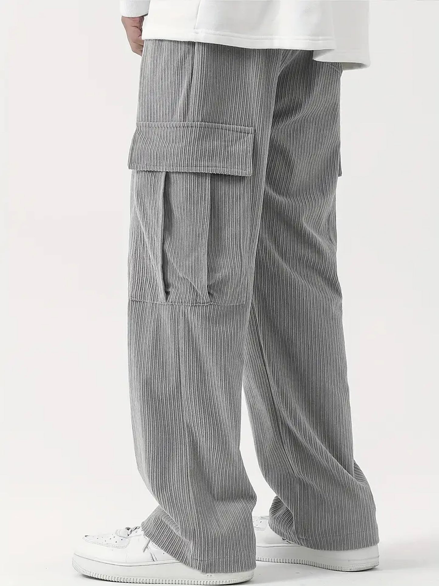 Men's Regular Fit Cotton Cargo Pants with Multiple Pockets