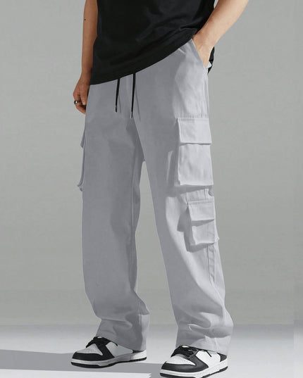 Men's Regular Fit Cotton Cargo Pants with Multiple Pockets