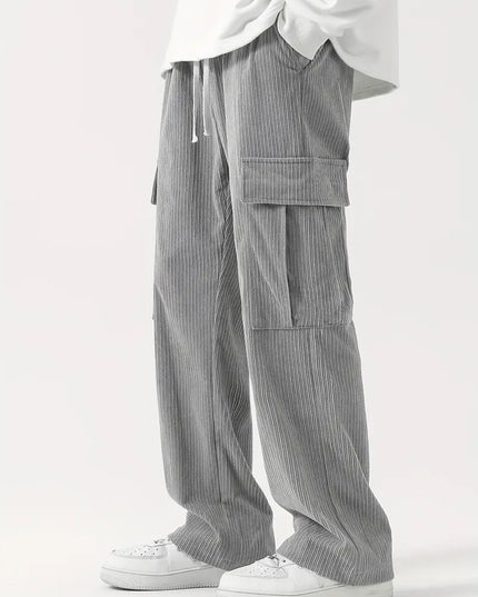 Men's Regular Fit Cotton Cargo Pants with Multiple Pockets