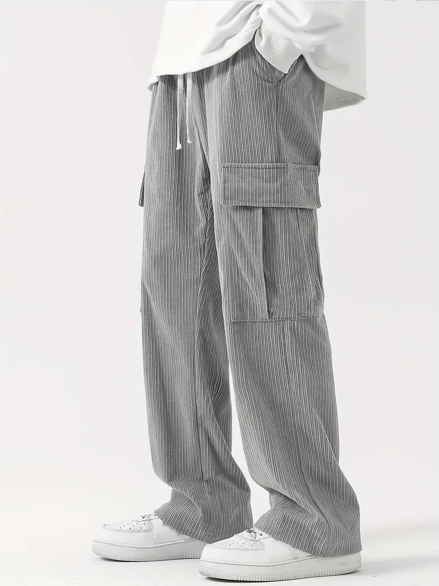 Men's Regular Fit Cotton Cargo Pants with Multiple Pockets