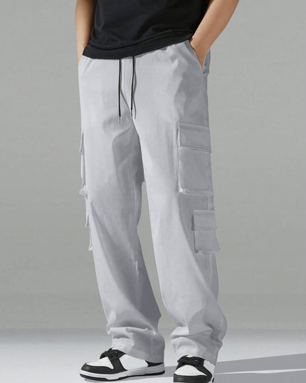 Men's Regular Fit Cotton Cargo Pants with Multiple Pockets