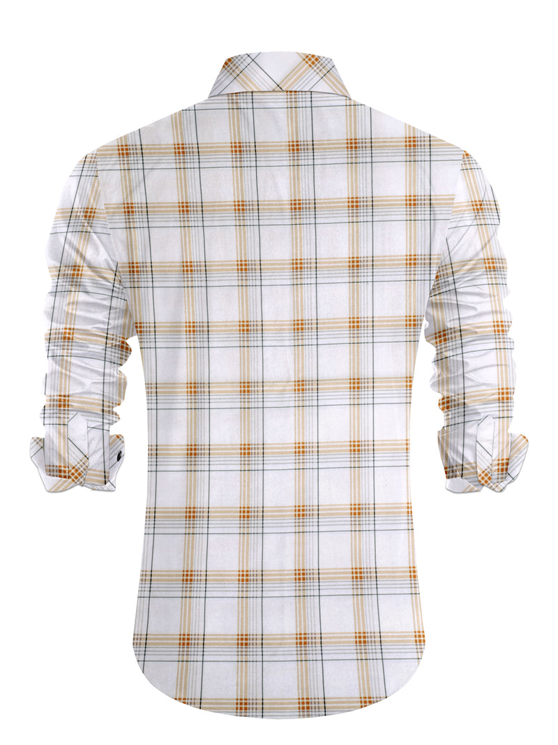 IndoPrimo Men's Poly Cotton Casual Regular Fit Windopande Checks Shirt for Men Full Sleeve (Jolly)