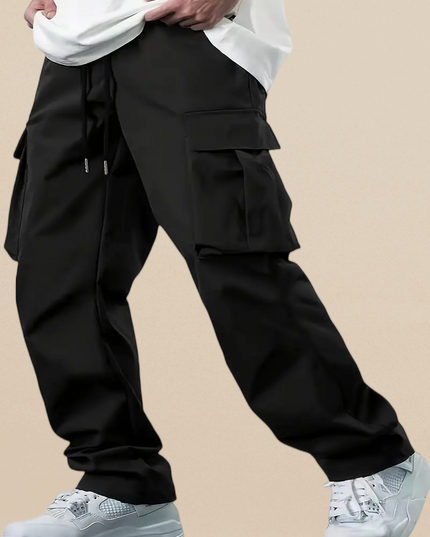 Men's Regular Fit Cotton Cargo Pants with Multiple Pockets