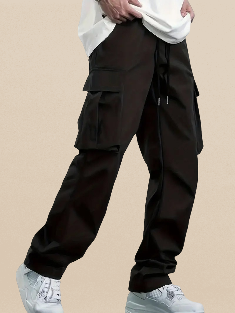 Men's Regular Fit Cotton Cargo Pants with Multiple Pockets