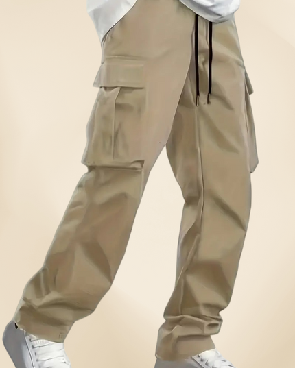 Men's Regular Fit Cotton Cargo Pants with Multiple Pockets