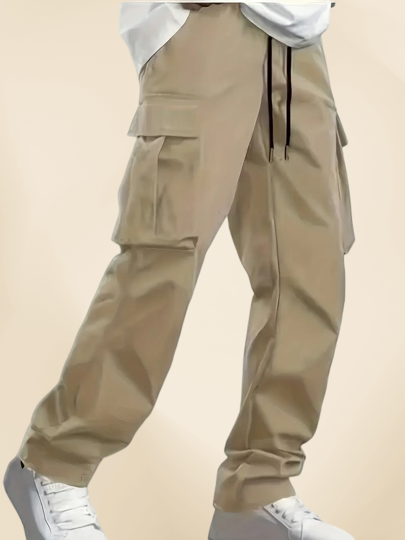 Men's Regular Fit Cotton Cargo Pants with Multiple Pockets