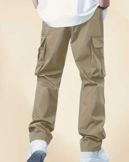 Men's Regular Fit Cotton Cargo Pants with Multiple Pockets