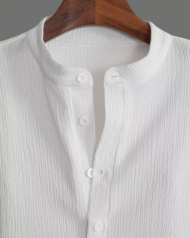 IndoPrimo Men's Regular Fit Imported Knited Casual Kurta Shirt for Men