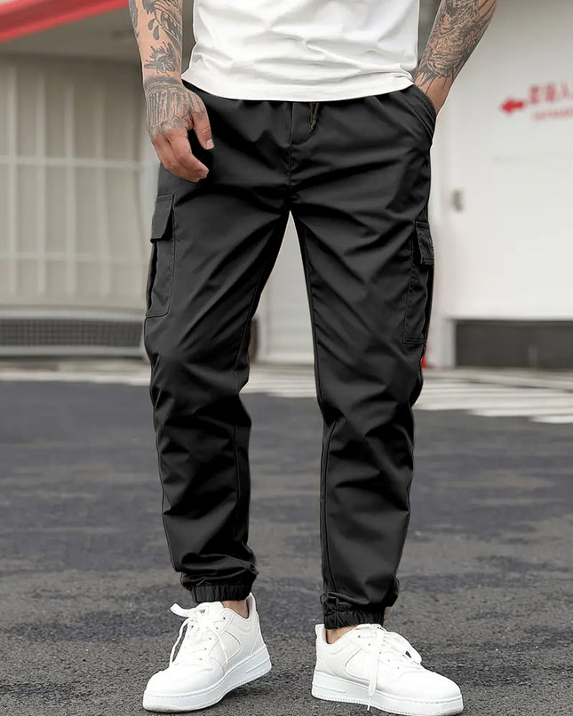 Men's Regular Fit Cotton Cargo Pants with Multiple Pockets