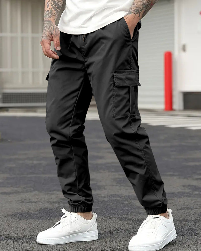 Men's Regular Fit Cotton Cargo Pants with Multiple Pockets