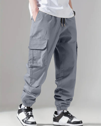 Men's Regular Fit Cotton Cargo Pants with Multiple Pockets