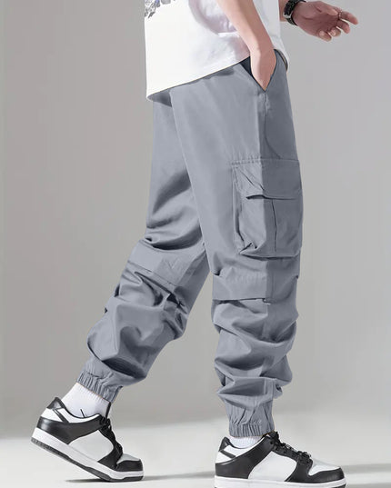 Men's Regular Fit Cotton Cargo Pants with Multiple Pockets