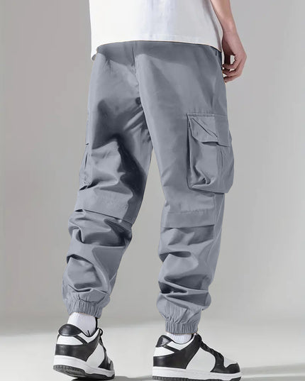 Men's Regular Fit Cotton Cargo Pants with Multiple Pockets