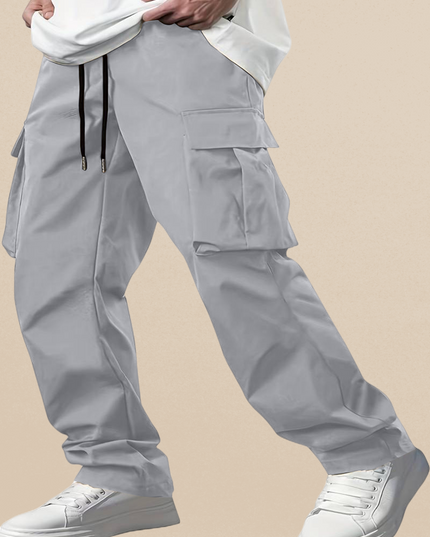 Men's Regular Fit Cotton Cargo Pants with Multiple Pockets