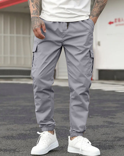 Men's Regular Fit Cotton Cargo Pants with Multiple Pockets