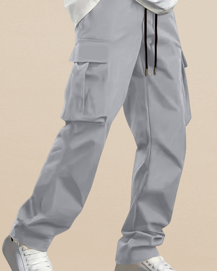 Men's Regular Fit Cotton Cargo Pants with Multiple Pockets