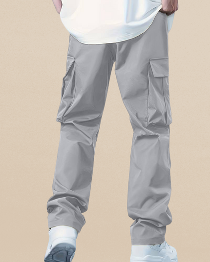 Men's Regular Fit Cotton Cargo Pants with Multiple Pockets