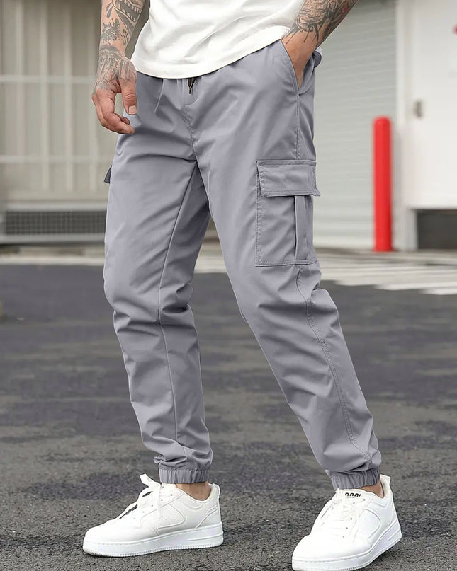 Men's Regular Fit Cotton Cargo Pants with Multiple Pockets