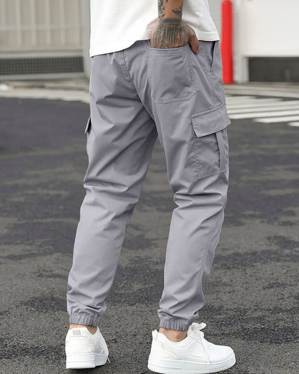 Men's Regular Fit Cotton Cargo Pants with Multiple Pockets