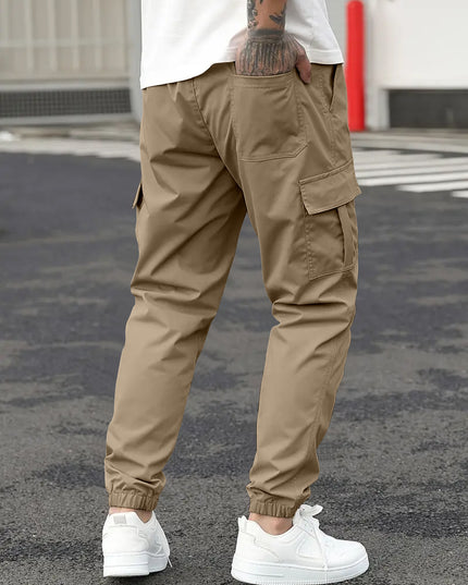 Men's Regular Fit Cotton Cargo Pants with Multiple Pockets